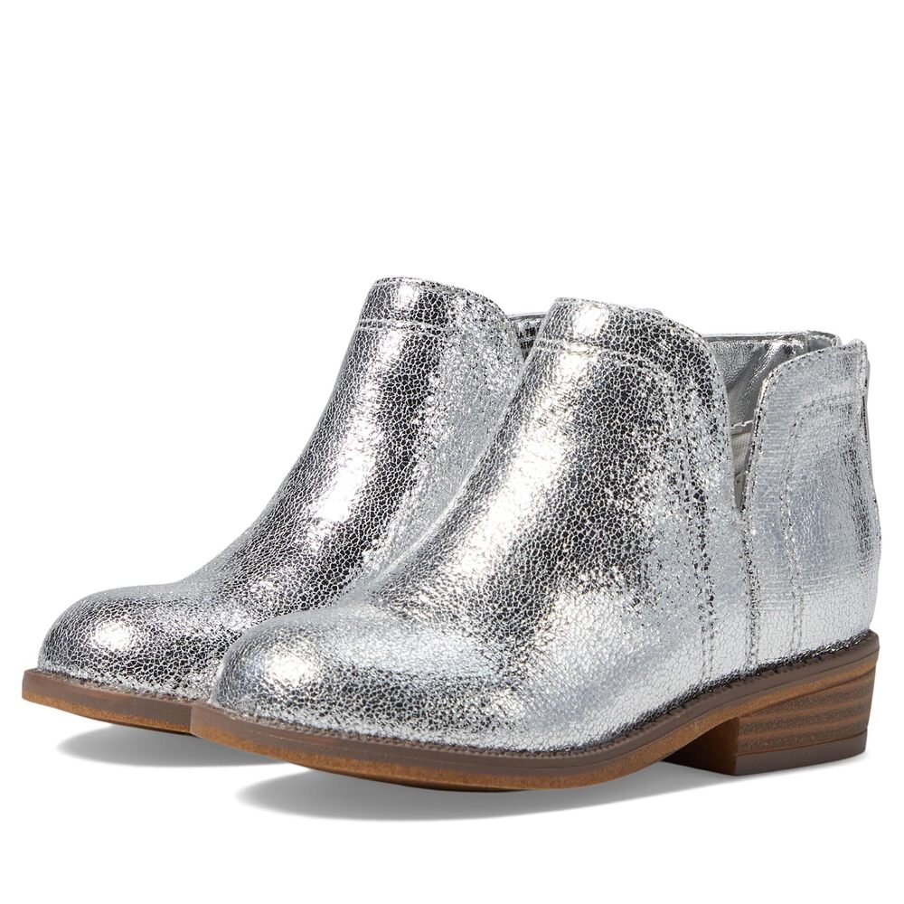 Nina Girls Olympia (Toddler/Little Kid/Big Kid) Silver Crackle 5 Big Kid M